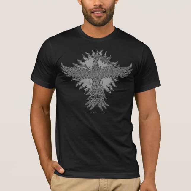 Phoenix fire bird cool t-shirt design (Front)