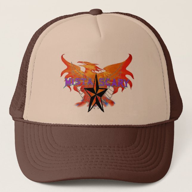 Phoenix Fire Bird Purple Baseball Hat Customised (Front)