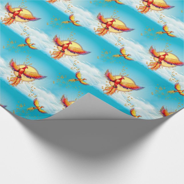 Phoenix Fire Bird Rising Wrapping Paper (Corner)