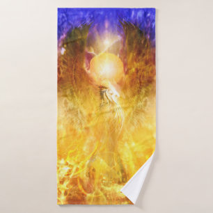 Phoenix Fire Bird TRANSMUTATION Bath Towel