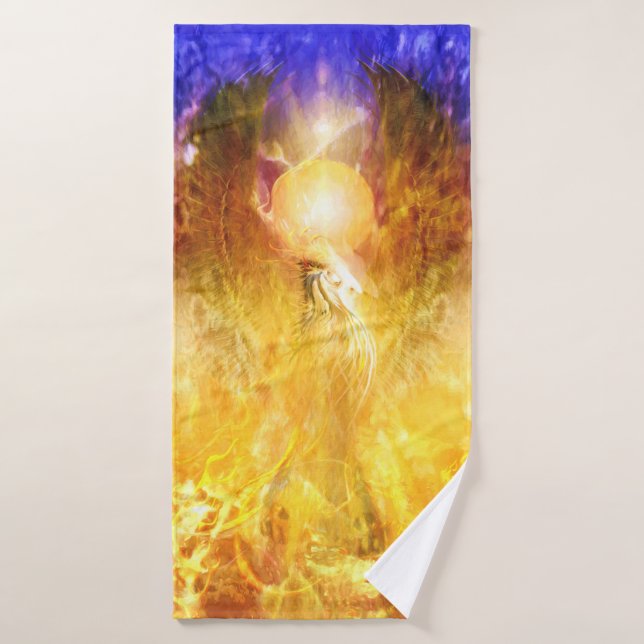 Phoenix Fire Bird TRANSMUTATION Bath Towel (Bath Towel)