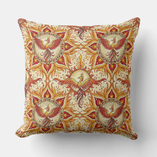 Phoenix Fire Mandala Spiritual Design Pattern Art Cushion