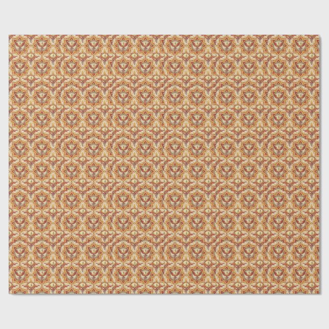 Phoenix Fire Mandala Spiritual Design Pattern Art Wrapping Paper (Flat)