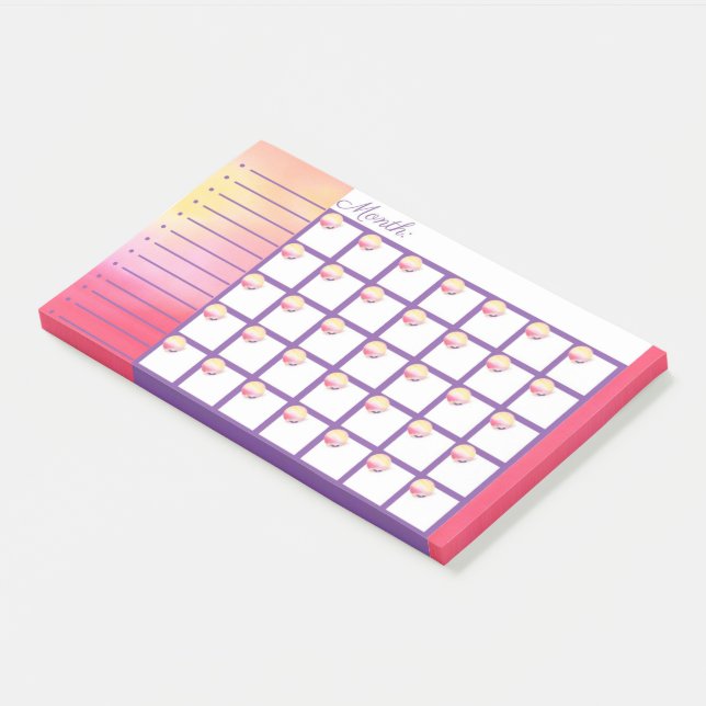 Phoenix Fire Monthly Calendar Post It Note Pad (Angled)