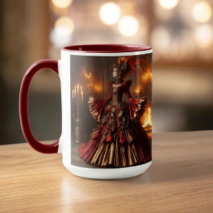 Phoenix Fire Queen Steampunk Victorian Industrial Mug