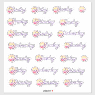 Phoenix Fire Weekday Custom-Cut Vinyl Sticker