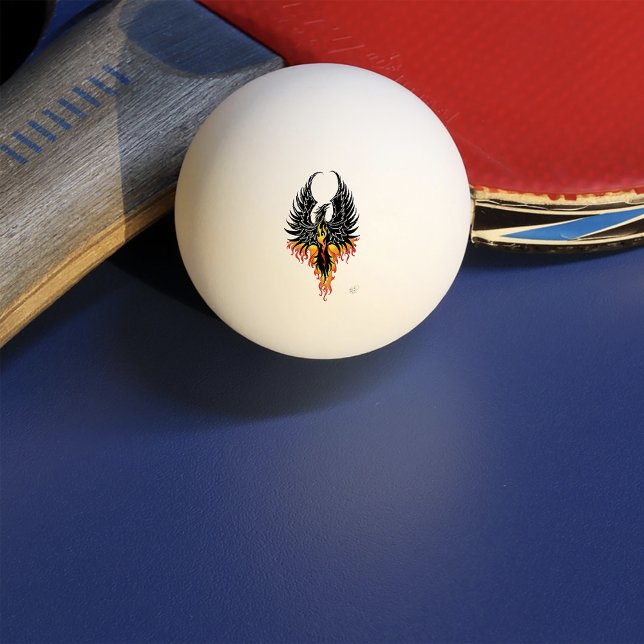 Phoenix Firebird Tribal Flames Ping Pong Ball (Creator Uploaded)