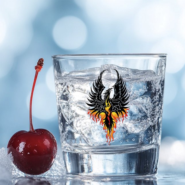 Phoenix Firebird Tribal Flames Shot Glass (Creator Uploaded)