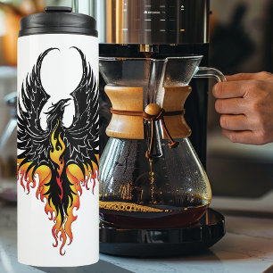 Phoenix Firebird Tribal Flames Thermal Tumbler