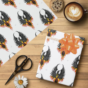 Phoenix Firebird Tribal Flames Wrapping Paper