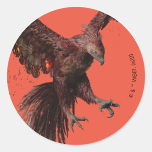 Phoenix Flying Graphic Classic Round Sticker