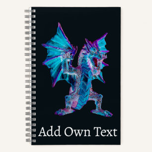 Phoenix Forge Blue Fire Dragon Living Flame Notebook