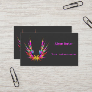 Phoenix - fractal art, cool business card