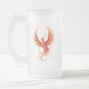 Phoenix Frosted Glass Beer Mug