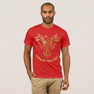 phoenix gold bird logo California Rise Again T-Shirt