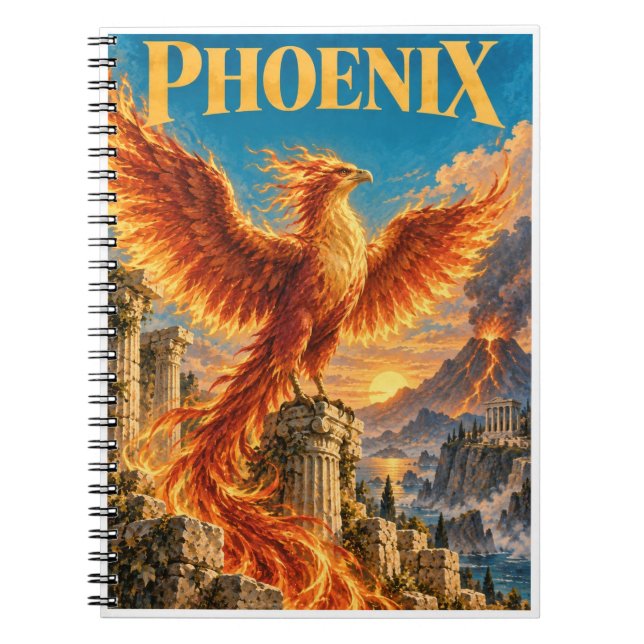 Phoenix, Gothic Fantasy Monster Notebook (Front)