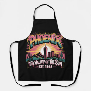 Phoenix Graffiti Skyline Mural Street Art Design   Apron