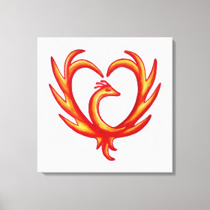 Phoenix Heart Canvas Print