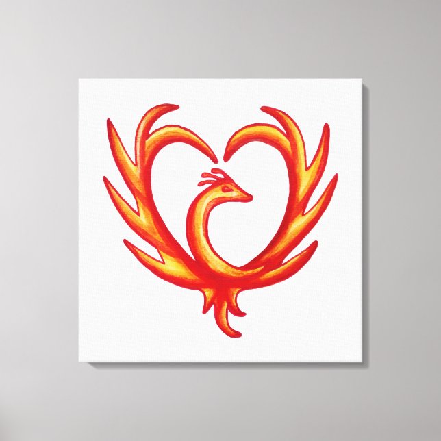 Phoenix Heart Canvas Print (Front)