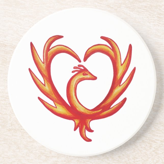 Phoenix Heart Coaster (Front)