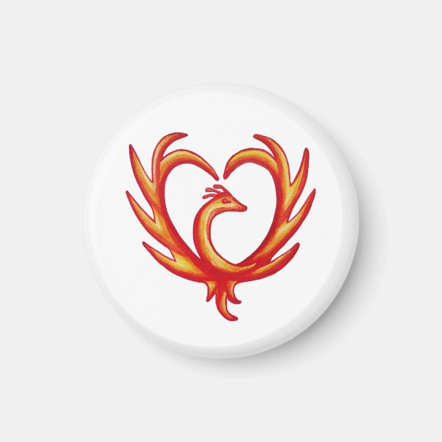 Phoenix Heart Magnet (Front)