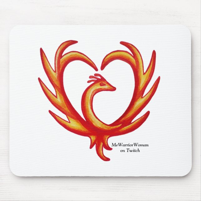 Phoenix Heart, MeWarriorWoman on Twitch  Mouse Mat (Front)
