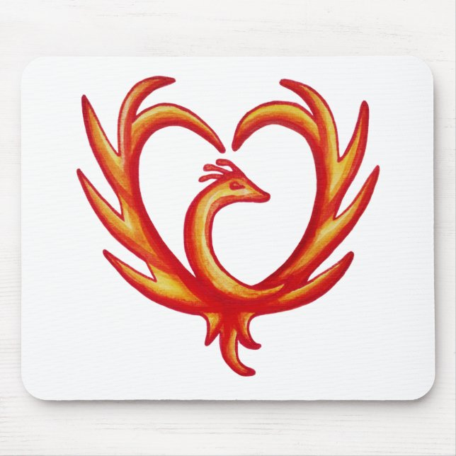 Phoenix Heart Mouse Mat (Front)