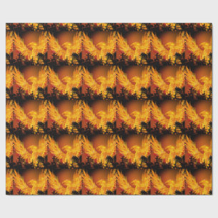 Phoenix in Flight Tile Wrapping Paper