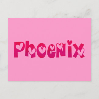 Phoenix in Hearts Postcard