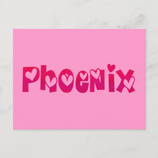 Phoenix in Hearts Postcard (Front)