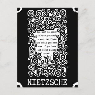 PHOENIX inspirational quote by Nietzsche Postcard