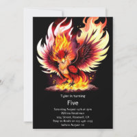 Phoenix Kids Birthday Invitation
