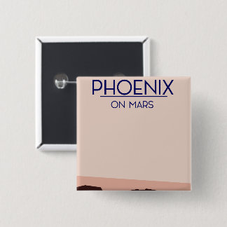 Phoenix lander on Mars. 15 Cm Square Badge