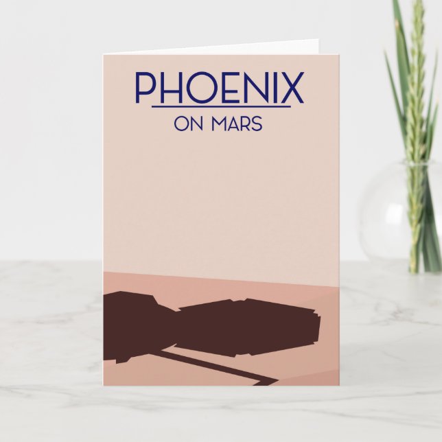 Phoenix lander on Mars. Holiday Card (Front)