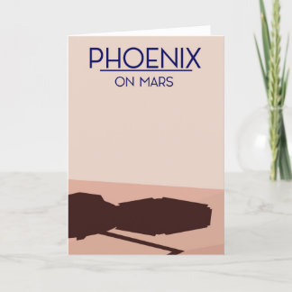 Phoenix lander on Mars. Holiday Card