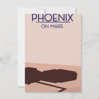 Phoenix lander on Mars. Invitation