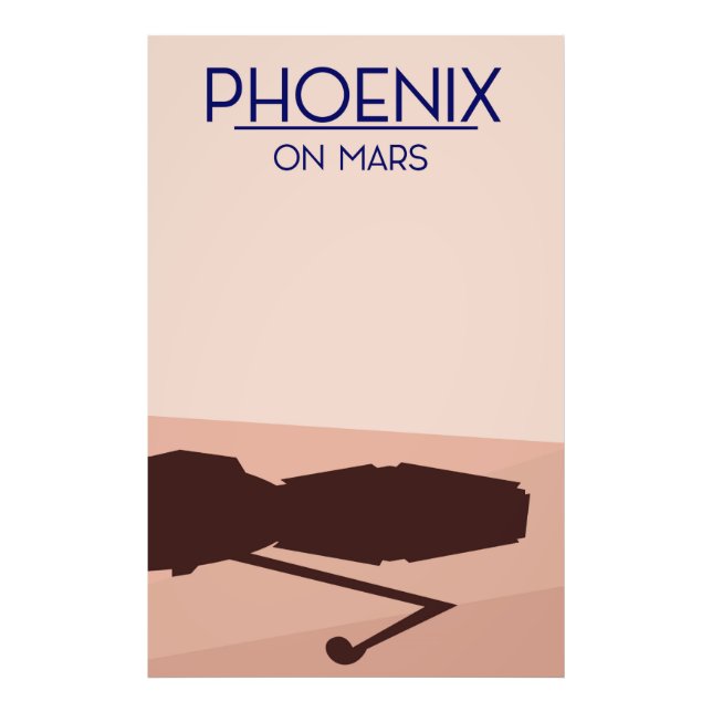 Phoenix lander on Mars. Photo Print (Front)