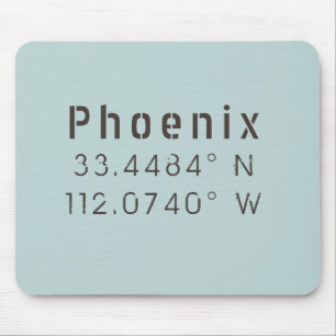 Phoenix Latitude Longitude Mouse Mat