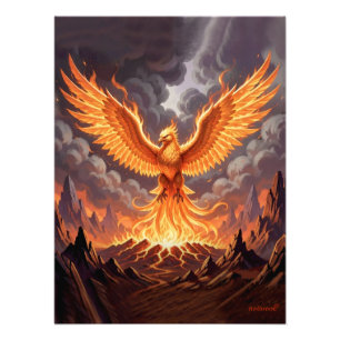 Phoenix Majestique Triptych Wall Art