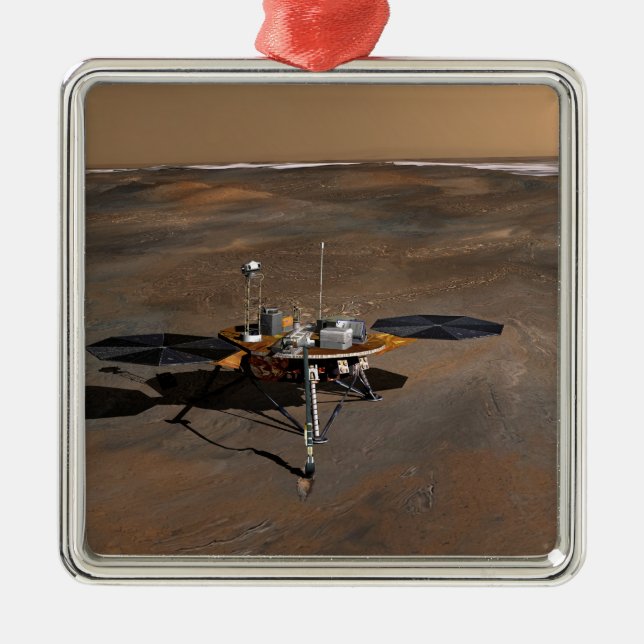 Phoenix Mars Lander 3 Metal Tree Decoration (Front)