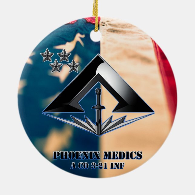 Phoenix medics ceramic tree decoration (Back)