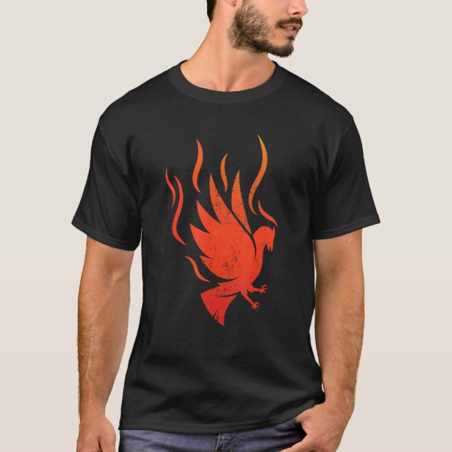 Phoenix Mythical Legend Bird Flames Mythologist Fi T-Shirt (Front)