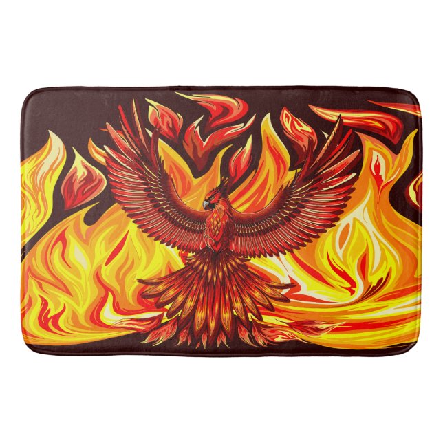Phoenix mythological immortal Creature Bath Mat (Front)