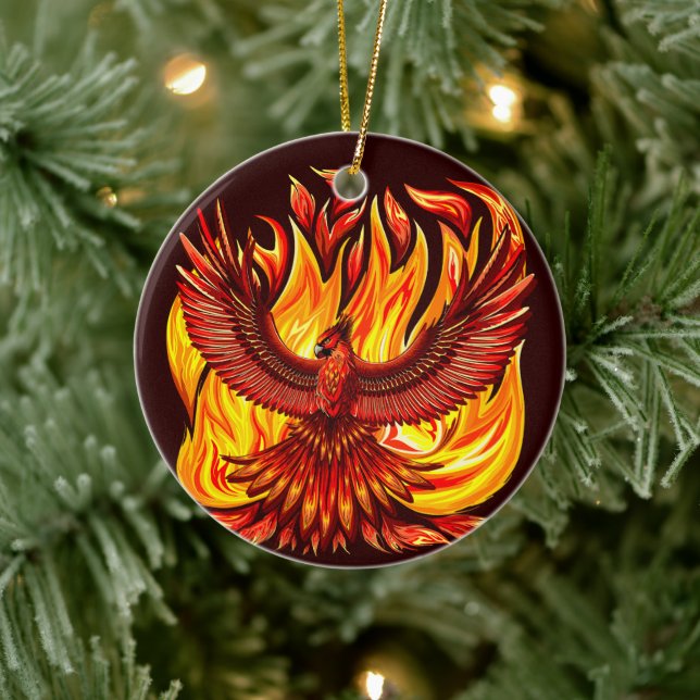 Phoenix mythological immortal Creature Ceramic Tree Decoration (Tree)