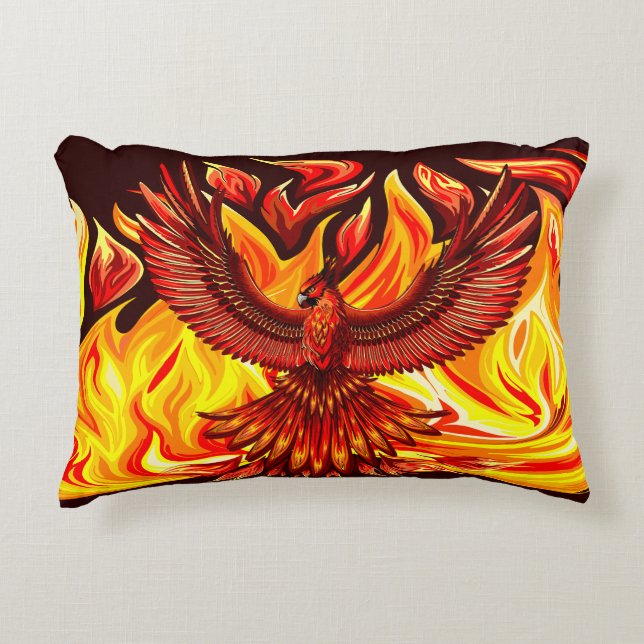 Phoenix mythological immortal Creature Decorative Cushion (Front)