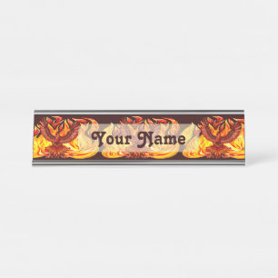 Phoenix mythological immortal Creature Desk Name Plate