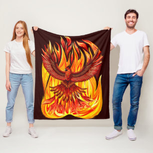 Phoenix mythological immortal Creature Fleece Blanket