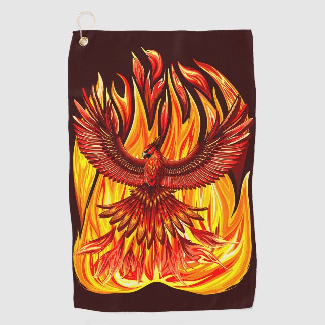 Phoenix mythological immortal Creature Golf Towel (Front)