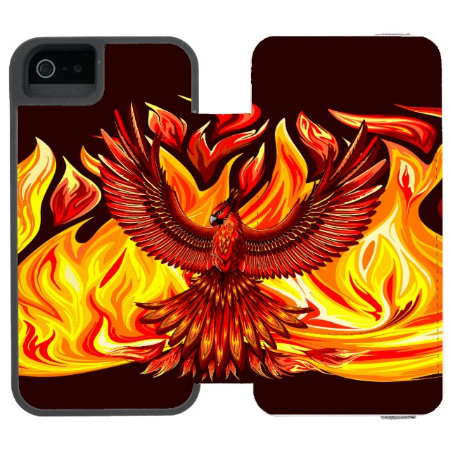 Phoenix mythological immortal Creature Incipio iPhone Wallet Case (Folio Open)