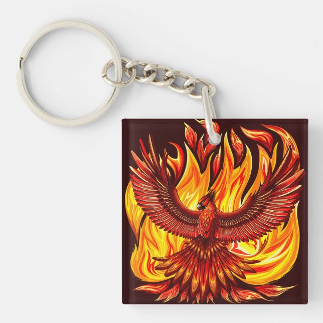 Phoenix mythological immortal Creature Key Ring (Front)